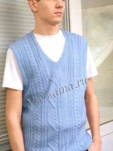 Жилетка голубого цвета