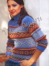 Кофточка с жаккардовыми узорами