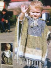 Пончо для ребенка крючком