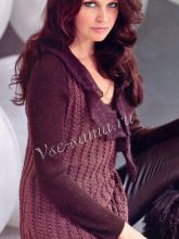 Туника с мохеровым воротником