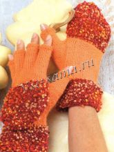 Оранжевые митенки