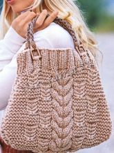 Сумка с дорожками из кос