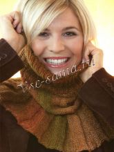  Манишка из пряжи с секционными переливами