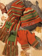 Шапка, шарф, перчатки