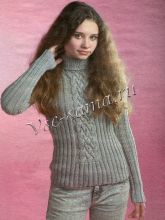 Свитер с рельефным узором