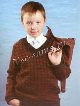 Пуловер с узором «Гусиные лапки»