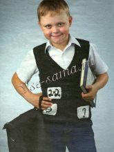 Черный жилет с рисунками