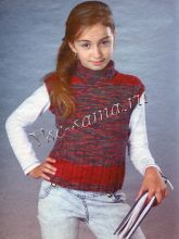 Безрукавка с воротником