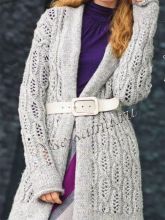 Светло-серый жакет и трехцветная юбка, фото