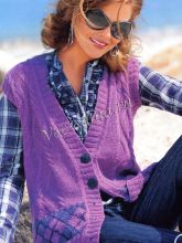 Жилет и шапка с ромбами