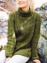 Пуловер с воротником гольф