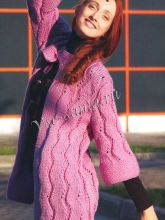 Сиреневый удлиненный жакет