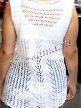 Белый жакет с узором елочка