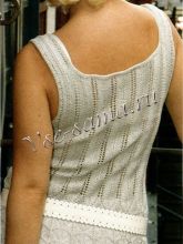 Серая туника с вертикальным узором