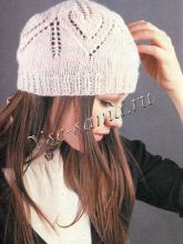 Шапочка с ажурным узором