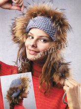 Шапка-ушанка с отделкой из меха