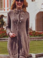 Пальто с узорами из кос