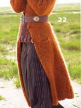 Пальто связанное спицами