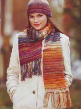 Шапка и шарф на спицах