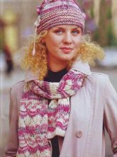 Шапочка и шарф спицами