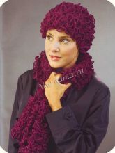 Шарф и шапочка и мастер-класс по вязанию