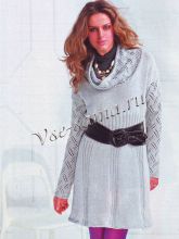 Светло-серое платье