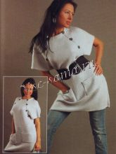 Серая туника с пуговицами