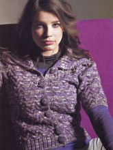 Меланжевый жакет с короткими рукавами