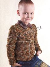 Пестрый пуловер на ребенка