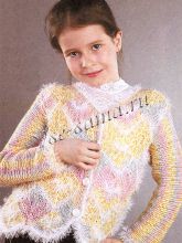 Жакет из мотивов на девочку