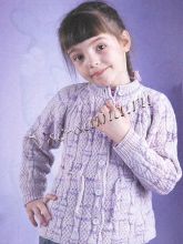 Меланжевый жакет с косами