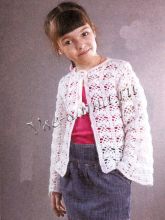 Ажурный жакет на завязке