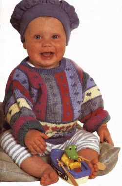 ВСЕ ЦВЕТА РАДУГИ - пуловер и жакет для малыша