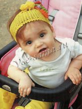 Желтая повязка с цветком