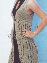 Серая ажурная туника