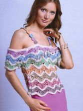 Ажурный топ с волнами