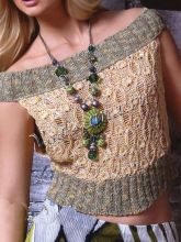 Двухцветный топик с косами