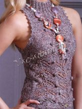 Майка с узором из шишечек