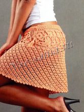 Оранжевая мини-юбка