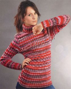 Схема вязания свитера с плетеным узором
