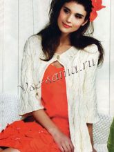 Белый жакет с косами