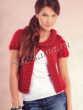 Бордовый короткий жакет