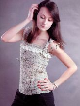 Ажурный топ-маечка