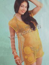 Пляжная туника-сетка