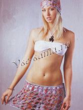 Меланжевая шапочка и парео