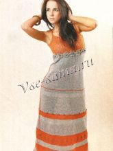 Длинный льняной сарафан