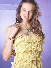 Желтый топ с оборками