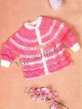 Ажурная розовая кофточка