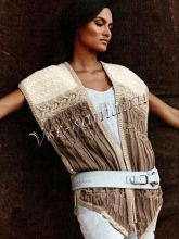 Жилет с косами двухцветный