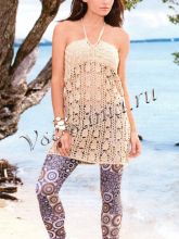 Длинный узорный топ